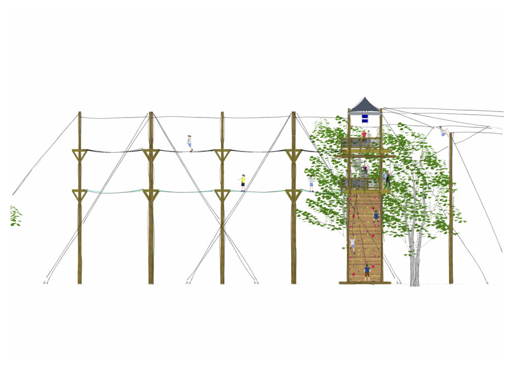 Double Diamond course rendering side view.