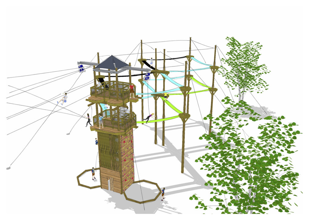 Double Diamond course rendering at an angle.